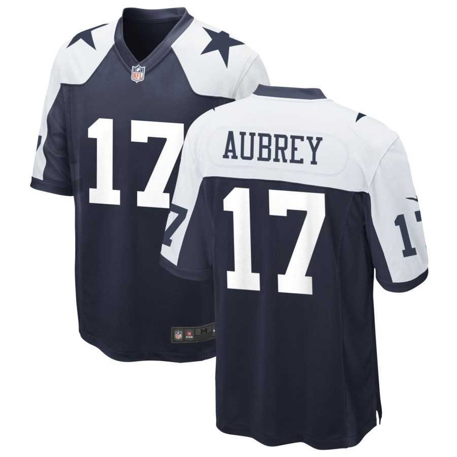 Men & Women & Youth Dallas Cowboys #17 Brandon Aubrey Limited Navy Thanksgiving Vapor Untouchable Jersey